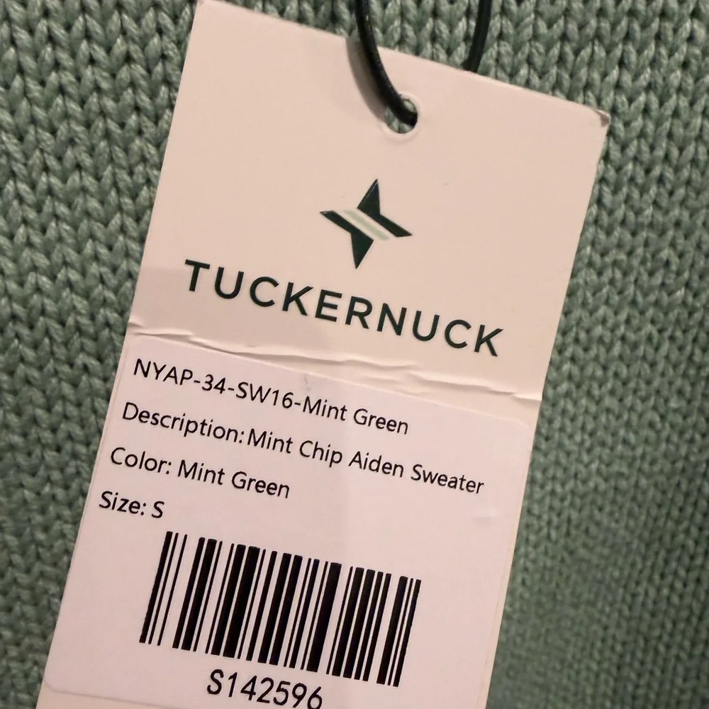 Tuckernuck Mint Green Knit Sweater Size Small - Picture 12 of 12